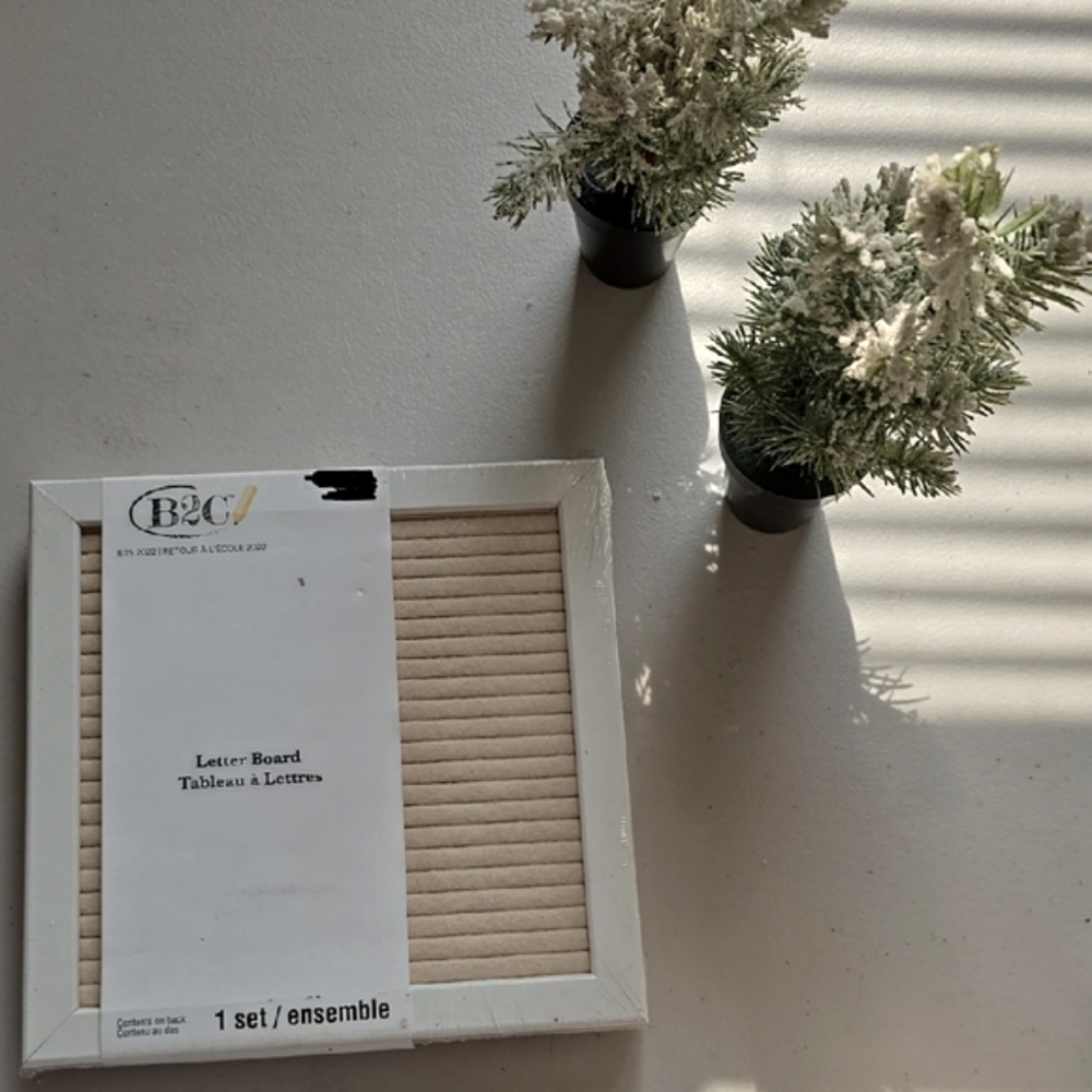 B2C Letter Board in Cream Includes Numbers And Letters